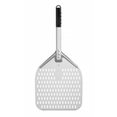 Pizza scoop with short handle, squared, perforated, HENDI, 305x660mm