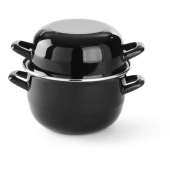 Mussel pan - with lid, HENDI, 2,3L, ø200x(H)190mm