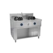 Gas wok stove - with 2 hobs - 28 kW