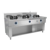 Gas wok stove - with 3 hobs - 42 kW