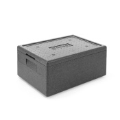 Термоконтейнериз сополимера piocelan, HENDI, Kitchen Line, GN 1/1, 40л, черный, 600x400x(H)283мм