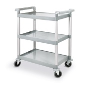 Сервисная тележка из полипропилена с 3 полками, маленькая, AmerBox, 800x420x(H)945мм