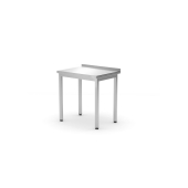 Work table with upstand - depth 600 mm, HENDI, Kitchen Line, 800x600x(H)850mm