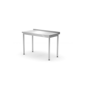 Work table with upstand - depth 600 mm, HENDI, Kitchen Line, 1200x600x(H)850mm