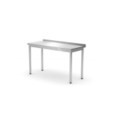 Work table with upstand - depth 600 mm, HENDI, Kitchen Line, 1400x600x(H)850mm