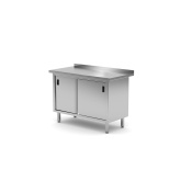 Wall work table cabinet with sliding doors - welded, HENDI, Profi Line, 1200x600x(H)850mm