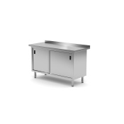 Wall work table cabinet with sliding doors - welded, HENDI, Profi Line, 1400x600x(H)850mm