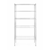 Storage rack with 5 shelves, HENDI, Chrome, 910x455x(H)1830mm
