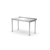 Work table with upstand - depth 700 mm, HENDI, Kitchen Line, 1400x700x(H)850mm