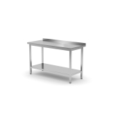 Wall work table with a shelf – screwed, depth: 700 mm., HENDI, Kitchen Line, 1000x700x(H)850mm