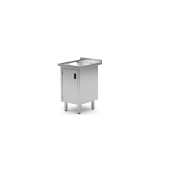 Single sink table with cabinet – welded, depth: 600 mm., HENDI, Profi Line, 500x600x(H)850mm