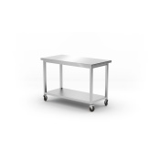 Мобильный стол, с полкой – винтовой, HENDI, Kitchen Line, 1200x600x(H)850мм