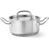 Кастрюля низкая с крышкой, HENDI, Kitchen Line, 1,5л, ⌀160x(H)75мм