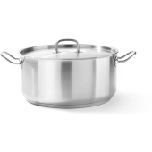Stew pan low - with lid, HENDI, Kitchen Line, 12L, ø320x(H)150mm