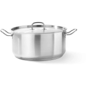 Stew pan low - with lid, HENDI, Kitchen Line, 12L, ø320x(H)150mm