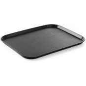 Polypropylene fast food tray, large, HENDI, Black, 350x450x(H)20mm