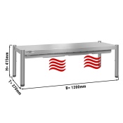 Heated gantry - 1,2 m - 1 level - height: 0,4 m