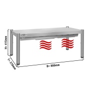 Heated gantry - 0,8 m - 1 level - height: 0,4 m