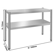 Additional table 1,0 m - with 2 Floors 0,7 m height