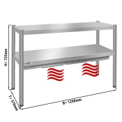 Heated gantry - 1,2 m - 2 levels - height: 0,7 m