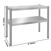 Additional table 0,8 m - with 2 Floors 0,7 m height