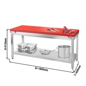 Stainless steel work table PREMIUM 0,8 m - with cutting board