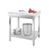 Stainless steel work table PREMIUM 0,7 m - with cutting board