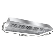 ПОТОЛОЧНЫЙ СВЕТИЛЬНИК С ФИЛЬТРОМ И ПОДСВЕТКОЙ 1200X1300X450MM