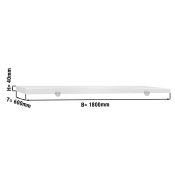 CHOPPING BOARD FOR BUTCHER TABLE 1800X600MM, WHITE