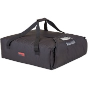 Insulated pizza bag., Cambro, for 2 pizza boxes ø500 mm or 3 pizza boxes ø450 mm, Black, 430x550x(H)165mm