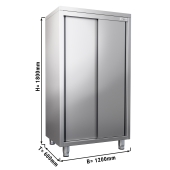 Шкаф для посуды PREMIUM 120x60см, 2 раздвижные двери - высота: 1,8 м