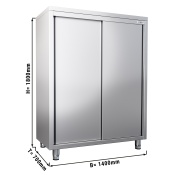 Tableware cabinet PREMIUM  140x70cm, 2 sliding doors - height: 1,8 m