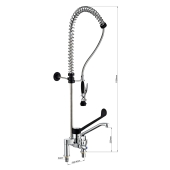 Two-hole mixer tap hand spray + 4000