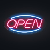 Светодиодная вывеска "ОТКРЫТО"