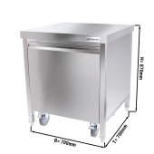 Stainless steel trash can with roll container-50L