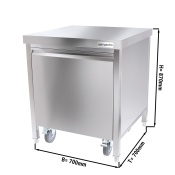 Stainless steel trash can with roll container-50L