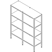 Floor shelf with 4 levels 2200×500mm