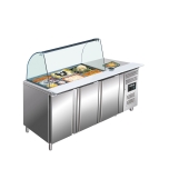 SARO Cooling Table with glass top model GN 3100 TNS