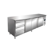 SARO Cooling table with 3 doors and 1x 3 drawer set, model KYLJA 4130 TN