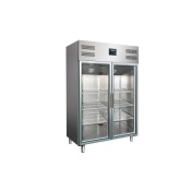 SARO Commercial refrigerator with glass doors - 2/1 GN, model GN 1200 TNG