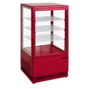 SARO Mini Refrigerated Showcase Ventilated Cooling model SC 70 red