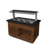 SARO Salatbar model PREMIUM LINE- SB-K 130 brown-black