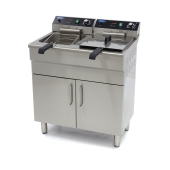 Maxima Electric Fryer With Cabinet & Tap 2x16l