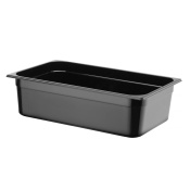 Container GN 1/1 black polycarbonate, HENDI, Profi Line, GN 1/1, 21L, Black, 530x325x(H)150mm