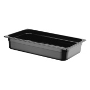 Container GN 1/1 black polycarbonate, HENDI, Profi Line, GN 1/1, 14L, Black, 530x325x(H)100mm