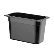 Гастроёмкость GN 1/3 из чёрного поликарбоната, HENDI, Profi Line, GN 1/3, 7,8л, черный, 325x176x(H)200мм