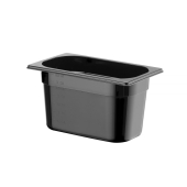 Container GN 1/4 black polycarbonate, HENDI, Profi Line, GN 1/4, 4L, Black, 265x162x(H)150mm