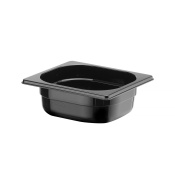 Container GN 1/6 black polycarbonate, HENDI, Profi Line, GN 1/6, 1L, Black, 176x162x(H)65mm