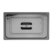 Lid for GN containers black polycarbonate, HENDI, GN 1/1, GN 1/1, Black, 530x325mm