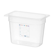 Гастроёмкость GN 1/4 HACCP, HENDI, GN 1/4, 5,5л, прозрачный, 265x162x(H)200мм